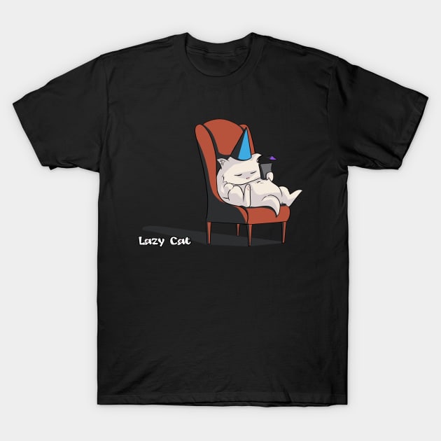 Lazy Cat Party Time T-Shirt by jocampo770